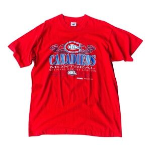 VTG Trench 1993 Montreal Canadiens NHL FOTL Single Stitch T-Shirt Size: XL